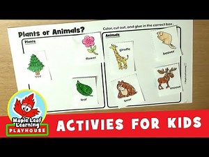 Plant or Animal Activity for Kids | Maple Leaf Learning Playhouse