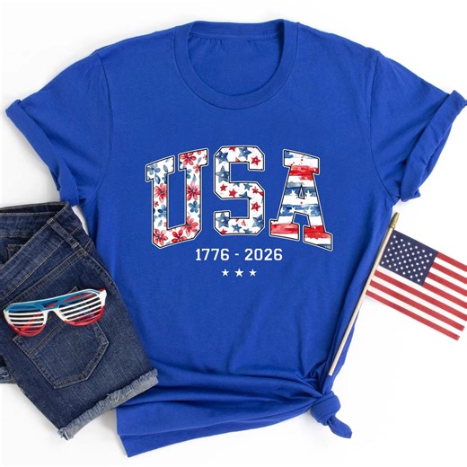 USA 250th Birthday Shirt, 4th of July Patriotic Tee, 1776 2026 America, 250th Anniversary Gift, Independence Day American Flag Graphic - Etsy