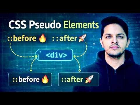 Learn ::before and ::after Pseudo elements | The Only CSS Essentials You Actually Need to Know