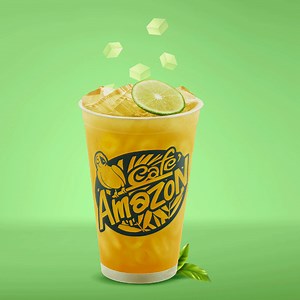 Dive into Icy Sweetness with Our Iced Honey Lime and Jelly Green Tea 🍯🍃💛 | Cafe Amazon Philippines