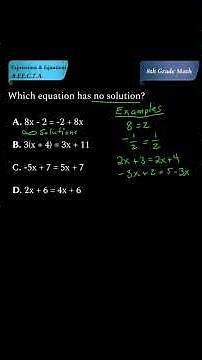 Test Prep: Identify the Number of Solutions to Linear Equations (8th Grade Math) | 8.EE.C.7.A
