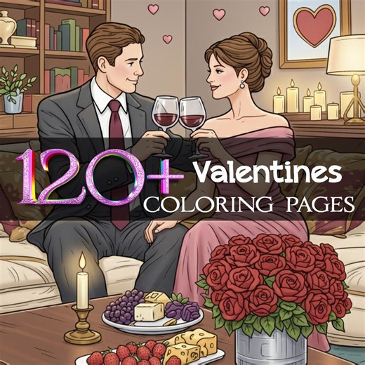 120 Love Coloring Pages for Adults and Teens, Printable Valentine Book, 3 PDF Files - Etsy Australia