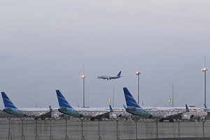 Garuda Indonesia Kandangkan 70% Pesawat Selama Pandemi Corona - Transportasi Katadata.co.id