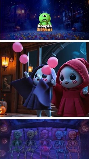 Five Skeletons In The Bed 👻 #shorts #funny #hooplahalloween