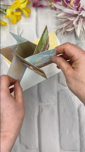Pinwheel Tower Fun Fold Card 🌊 Easy Wow Card + FREE Template #shorts