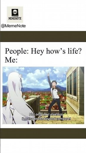 Re zero funny memes 😂 #subaru #emilia #rezero #dattebayo
