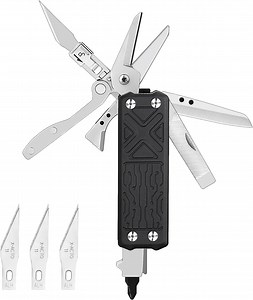 NexTool Pocket Tool E1, Multitools with Replaceable Folding Knife, Dual Head Screwdriver and Scissors