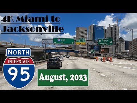 4K Miami to Jacksonville. I 95 North. Interstate 95 North.