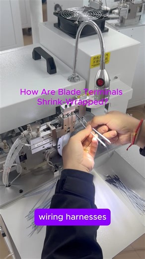 How Are Blade Terminals Shrink-Wrapped?#factoryproducts #machine #factory