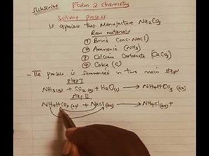 Form 2 Chemistry. Solvay process.