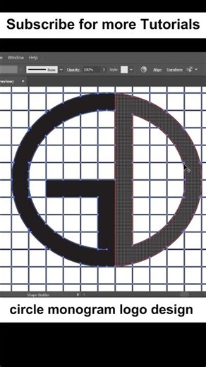 Day 3/30 | HCM - Modern Logo design using grid lines | illustrator #logodesigner #adobeillustrator