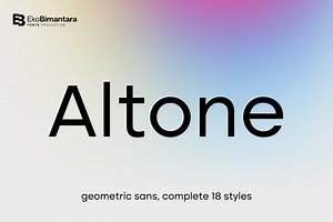 Altone; 18 Styles Geometric Family, a Sans Serif Font by Eko Bimantara