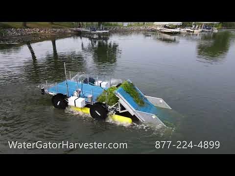 WaterGator | Remote Controlled Aquatic Weed Harvester Cutter, Skimmer, Collector