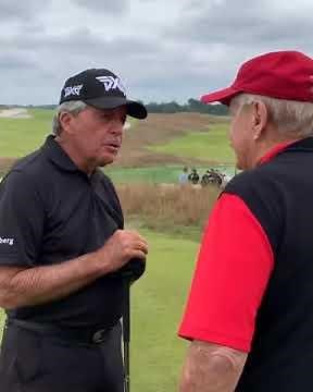 Jack Nicklaus gives Gary Player tips for the full backswing: September 2020