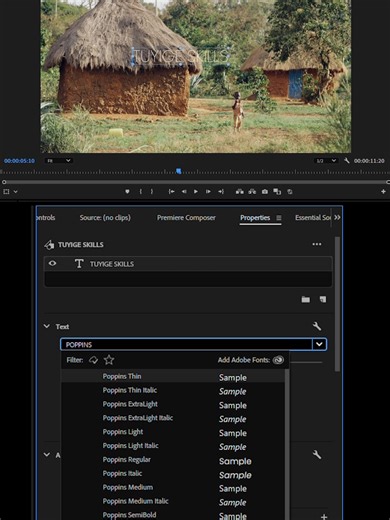 Adding text to video and customization. #fyp #videoediting