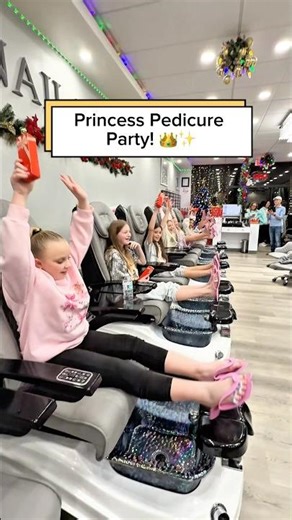 Our Princess Pedicure Experience 👑✨ #rockstarnailskc #nails
