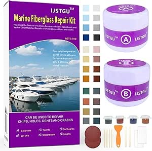 Amazon.com : IJSTGU Fiberglass Boat Repair Kit, Fiberglass Repair Kit Fix Holes Chips Pit Cracks,Marine Fiberglass Repair Kit for Boats (Color Match),Epoxy Filler for Boats,Gel Coat Repair Kit for Boats : Sports & Outdoors