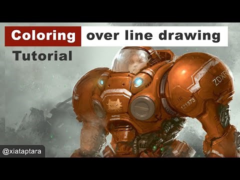 How to color line drawing tutorial