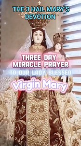 The devotion to the Three Hail Marys is a traditional Catholic practice that involves praying three Hail Mary prayers in a specific manner. The devotion is based on the belief in the intercessory power of the Blessed Virgin Mary and is often associated with purity and the hope for a holy death. The specific practice involves reciting three Hail Marys in the morning and evening, with a specific prayer added before and after. The prayer typically recited before the three Hail Marys is: "By thy pur