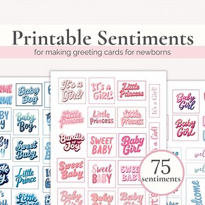 Printable Sentiments for Cards, Card Making Sentiment, DIY Crafts Kit, Greeting Words, Message Tags, Craft Activity, Cardmaking Adult Kits - Etsy