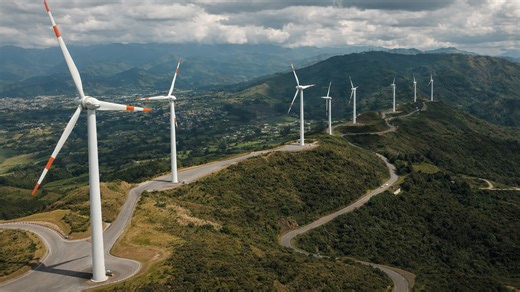 Road through one of Asia’s wind farms