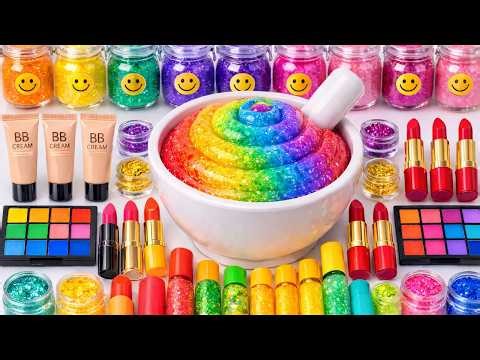 🔴LIVE | Satisfying DIY Slime ASMR | How To Make Glossy Slime Mixing Glitters Makeup Lipsticks Creams
