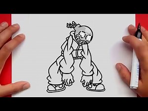How to draw Whitty remastered FnF | Friday Night Funkin