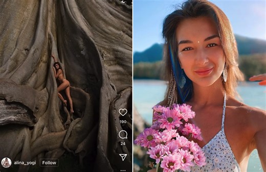 Russian Influencer Facing Jail After Posing Naked Against Sacred Tree in Bali