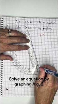 Alg. 2 Solve an equation by graphing