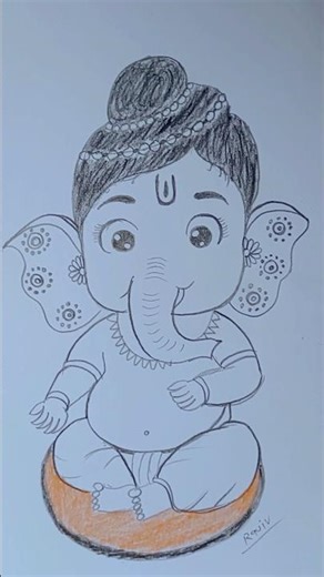 drawing ganpati chitra/ganesh drawing hard pencil