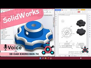 SolidWorks | 3D CAD EXERCISES 74 | StudyCadCam | Solution Tutorial |