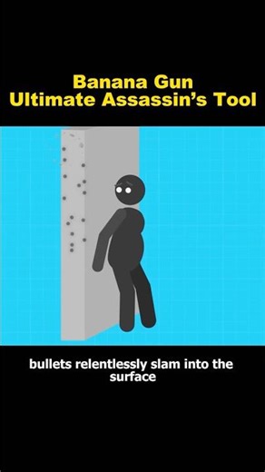 The person who invented the banana gun is truly a genius. #knowledge #shorts