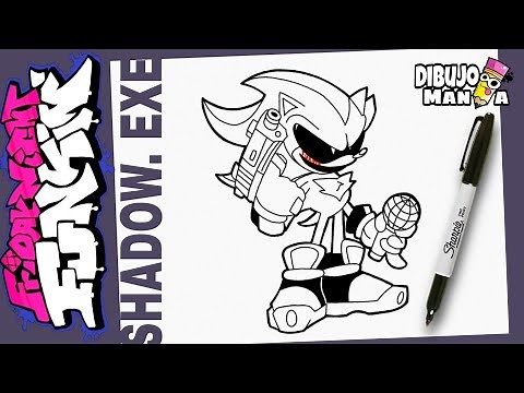 COMO DIBUJAR A SHADOW.EXE DE FRIDAY NIGHT FUNKIN | how to draw shadow.exe from fnf | PASO A PASO