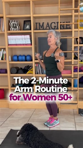 Debra Atkinson Fit4Menopause on Instagram: "This 2-minute series works because it hits biceps, shoulders, and triceps in a way your joints can tolerate, and your hormones respond to. More time isn’t the answer. Better sequencing is. Add this at the end of a walk, between meetings, or on days you don’t feel like “working out.” That still counts. And it still works. 💪 Save it. Use it. Repeat! #menopausefitness #armsworkout #fitafter50 #womensfitness #flipping50"
