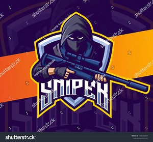 Sniper Gun Mascot Esport Logo Gaming Stock Vector (Royalty Free) 1705354426 | Shutterstock