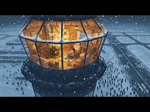 Living Inside an Airport Control Tower While Zombies Cover the Runway Below | Ghibli ASMR