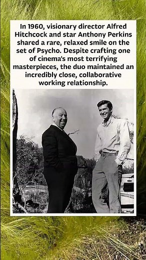 Alfred Hitchcock and Anthony Perkins on the Set of Psycho: 1960 🎬