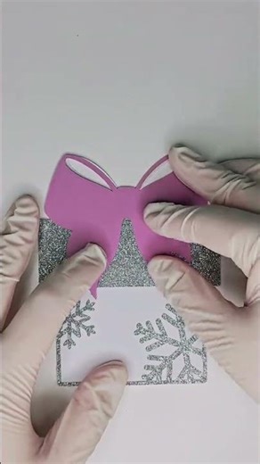 Crafting a Glittery Gift Card Holder with a Bow