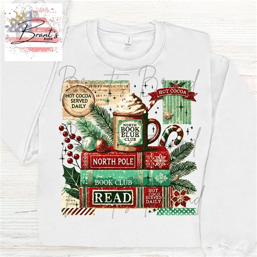 Christmas Book Stack - Etsy