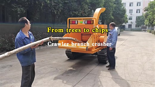 Crawler wood chipper test machine before delivery#woodchipper #branchcrusher #treechipper #chippershredder #LSONchipper