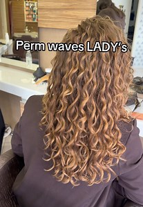 Perm Wave Blowout on Very Straight Hair — Loose Perm & Styling