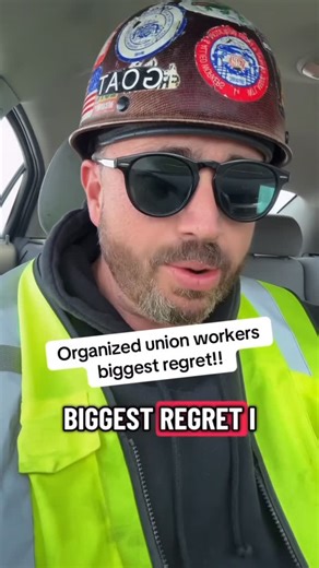 Proud Union Guy on Instagram: "You know the biggest regret I hear from organized union workers?…. #union #unionyes #unionpaid #fy #fyp #unionlife #organize #bluecollar #nonunion"