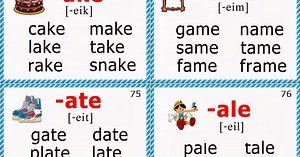 Phonics Flashcards (Long A Vowel)