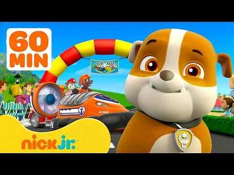 Paw Patrol | ¡Rubble y PAW Patrol compiten en la GRAN carrera! | 60 minutos | Nick Jr. en Español