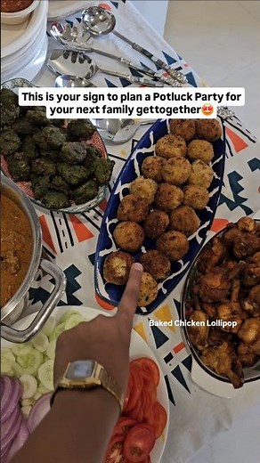 Potluck party with family!🤩🤤 #ashortaday #potluck #cousins #friends #food