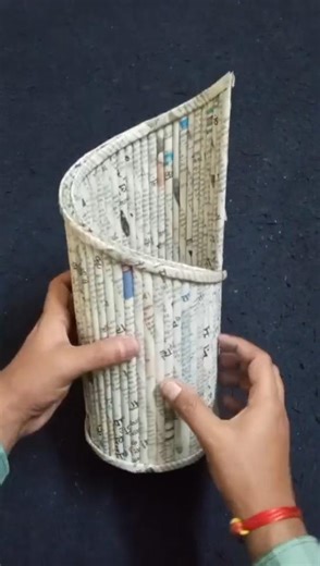 News paper flower vase | how to make flower vase | newspaper craft #diy #shorts #shortvideo #short