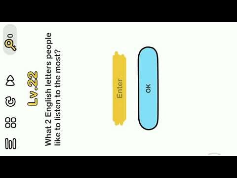 Brain Out Level 22 || What 2 English Letters People Like To Listen To The Most?