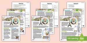 UKS2 Claude Monet Differentiated Reading Comprehension Activity