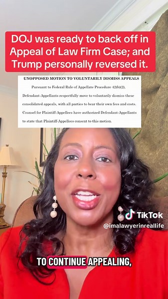 Trump's Intervention in DOJ Appeal of Law Firm Orders