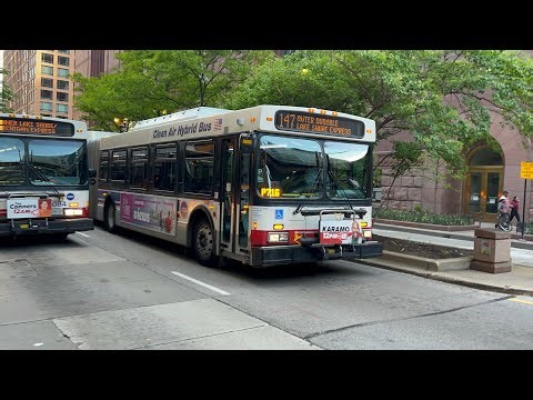 CTA Bus Ride 147 Outer Drive Express From Van Buren To Foster CTA New Flyer DE60LF 2008 #4134